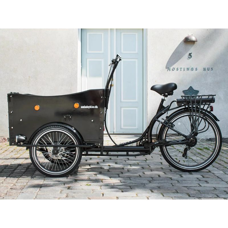 AMCargoBikes Curve Dog Friendly Cargo Electric Tricycle – Black – Updated Model