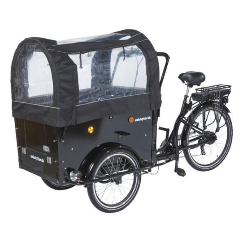 AMCargoBikes Kindergarten Cargo Electric Tricycle – Black